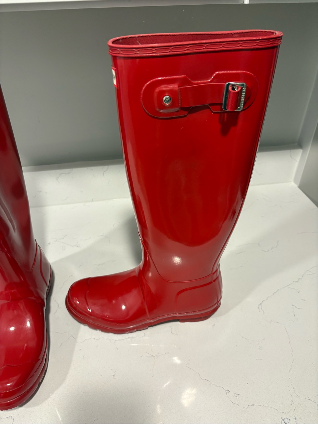 Hunter Glossy Red Tall Rain Boots — image 2 of 7